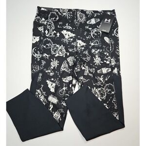 Under Armour Womens Black Printed High Rise Ankle Leggings Size XL NWT